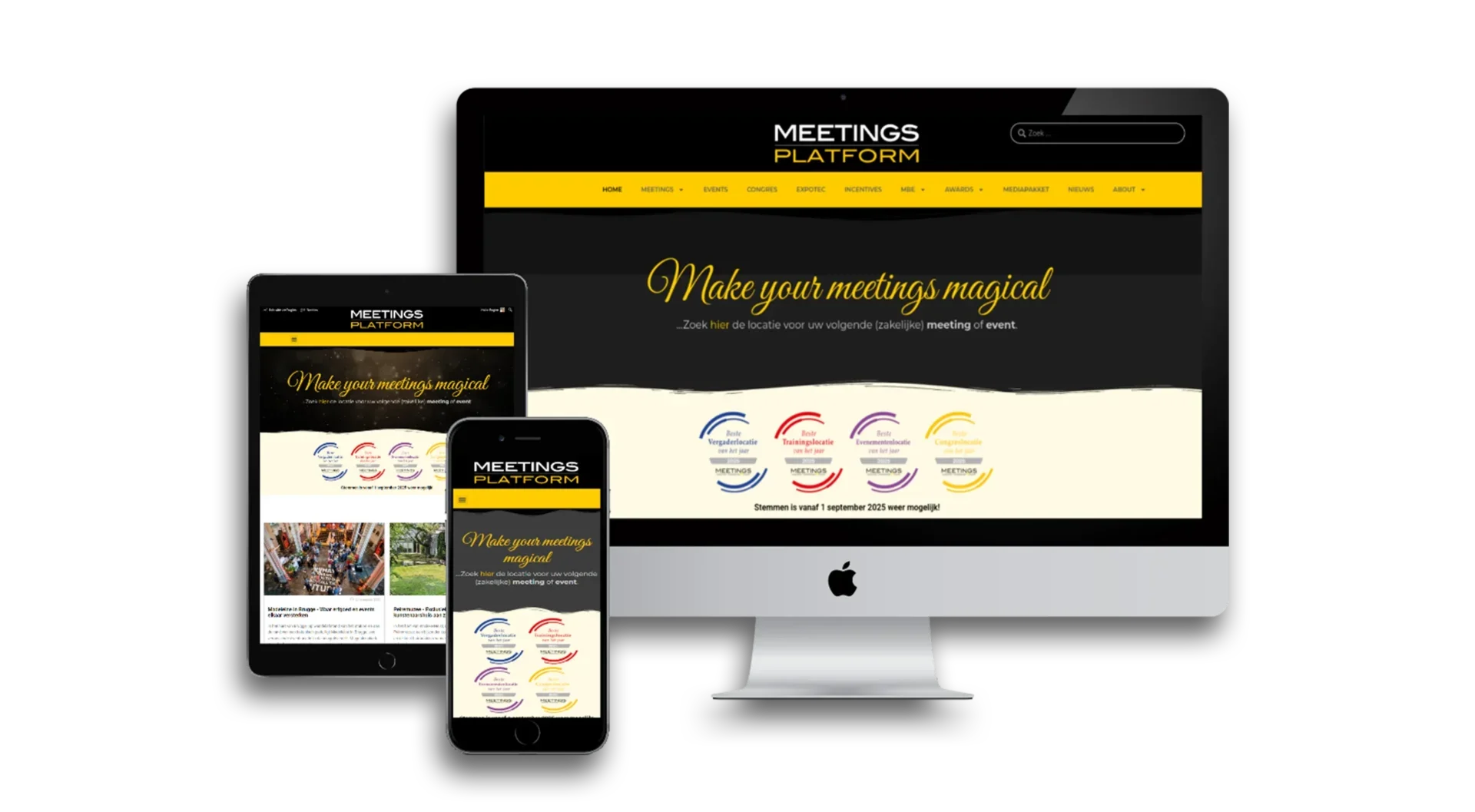 MeetingsPlatform website voor de evenementenbranche